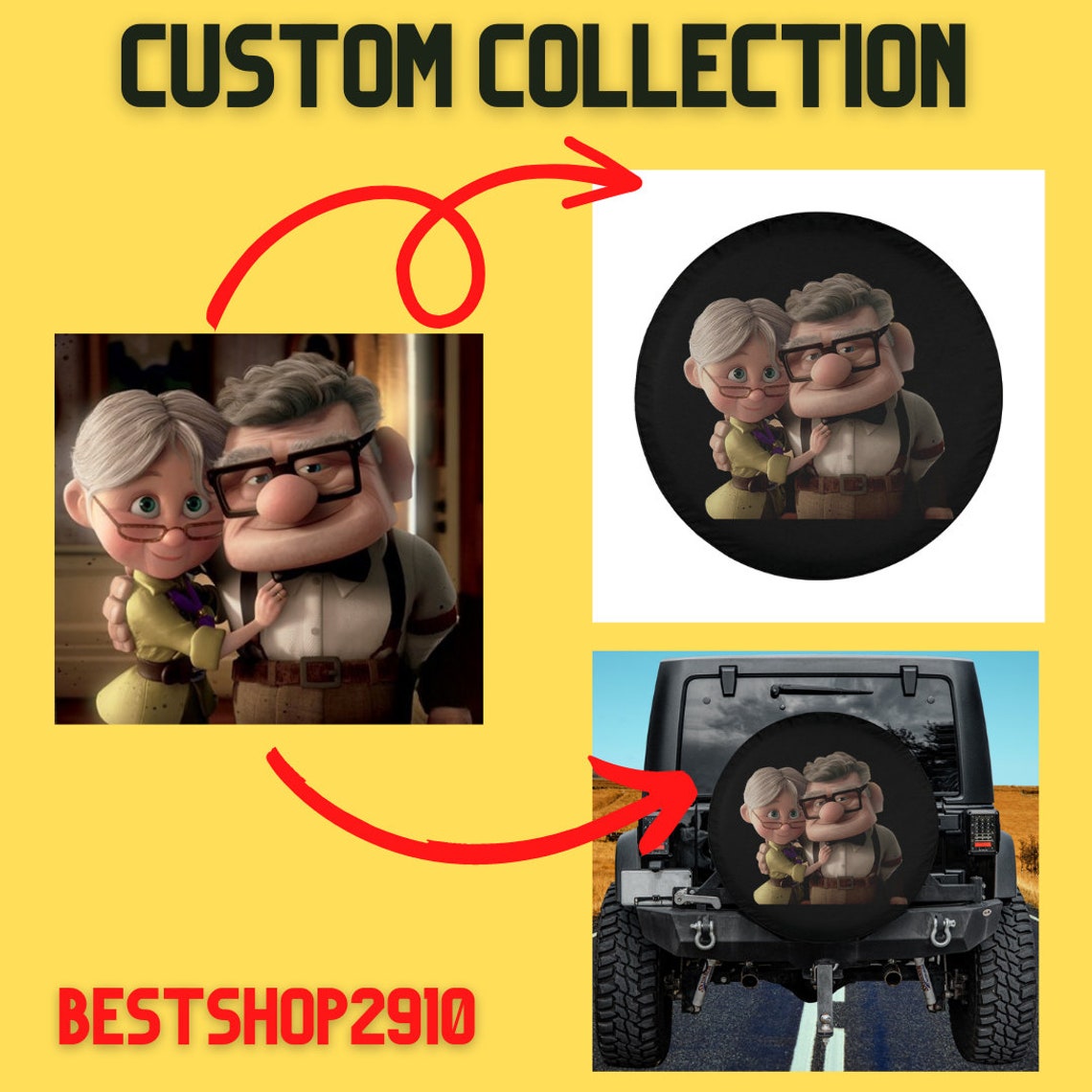 CUSTOM Spare Tire Cover CUSTOM Tire Cover With Your Design Etsy