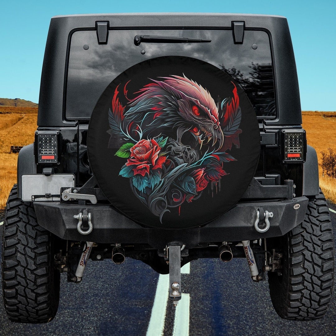 Bird of Prey Eagle and Roses Adult Eagle Spare Tire Cover Etsy