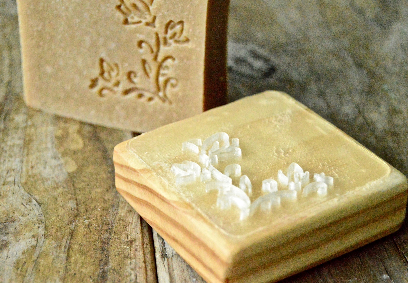 Floral Soap Stamp Flower Corner Stamp Soap Stamp Custom Etsy