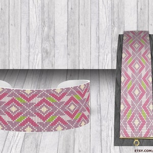 Square Loom Bracelet Pattern  | PDF Pattern | for Miyuki Delica size 11 seed beads  | Do It Yourself