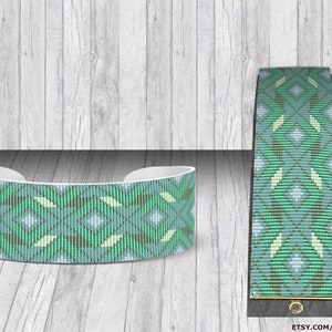 Square Loom Bracelet Pattern  | PDF Pattern | for Miyuki Delica size 11 seed beads  | Do It Yourself