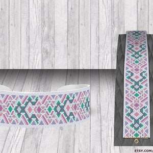 Peyote Muster Ungleiche Anzahl | PDF Schnittmuster | Armband für Miyuki Delica Größe 11 Perlen | Do It Yourself