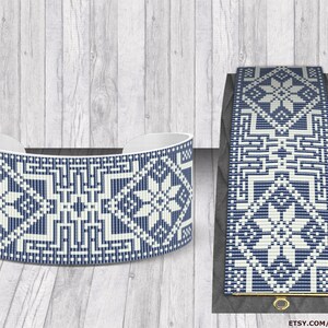 Square Loom Bracelet Pattern | PDF Pattern | for Miyuki Delica size 11 seed beads  | Do It Yourself