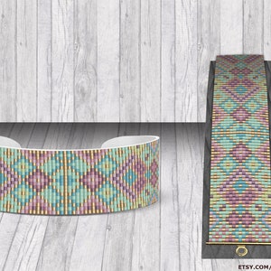 Loom Square | PDF Pattern | Bracelet for Miyuki Delica size 11 seed beads | Do It Yourself