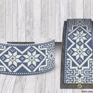 Square Loom Bracelet Pattern | PDF Pattern | for Miyuki Delica size 11 seed beads  | Do It Yourself