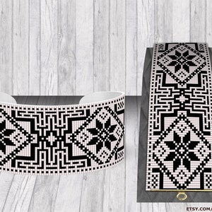 Square Loom Bracelet Pattern | PDF Pattern | for Miyuki Delica size 11 seed beads  | Do It Yourself
