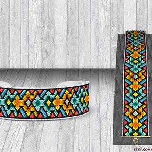 Peyote Pattern Uneven Count | PDF Pattern |  Bracelet for Miyuki Delica size 11 beads | Do It Yourself