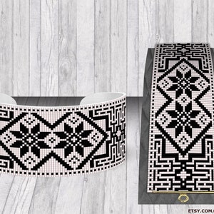 Square Loom Bracelet Pattern | PDF Pattern | for Miyuki Delica size 11 seed beads  | Do It Yourself