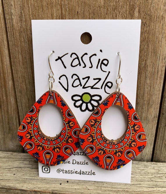 Hippy Earrings. Groovy Earrings. Hippy Jewellery. Festival Fashion