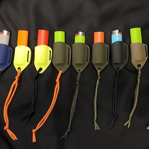 Handmade Standard size "Common" lighter Kydex holster/sheath. Paracord lanyard, survival gear, fire kit, bug out bag,SHTF