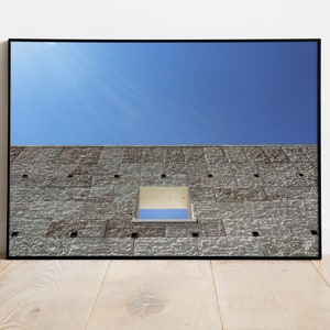 Minimalist architecture photographic print, Lisbon perspectives photograph, stone texture wall decor, large format art poster