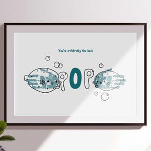 Grandpa hand print craft, daddy fishing memory, grandparents day printables fathers day art keepsake gift poppy birthday footprint present