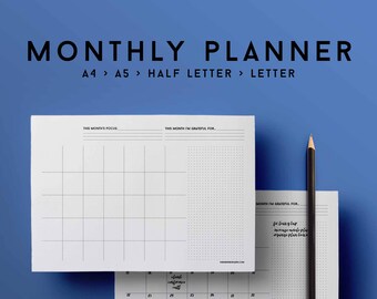 Undated 2023 monthly agenda, wall calendar, planner pages, monthly planner, planner pdf, undated planner, monthly calendar