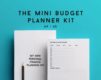 Mini budget planner, budget binder, finance planner, financial planning, household budget, budget inserts, finance printable, debt tracker