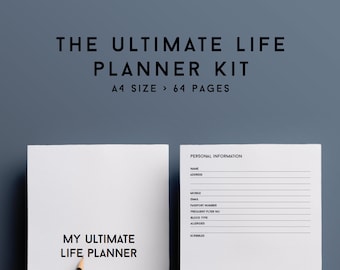 Ultimate life binder, planner binder, health planner, fitness planner, travel planner, goal planner, budget planner, yearly planner