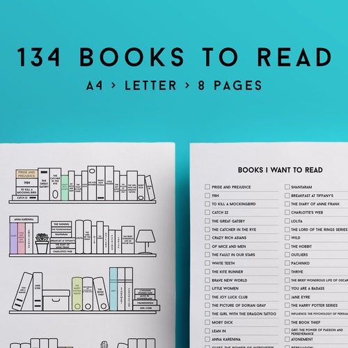 Bookshelf Bullet Journal Printable Bookish Printable - Etsy