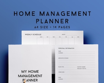 Home planner binder, family planner, meal planner, perpetual calendar, family planner, home planner, grocery list, household planner