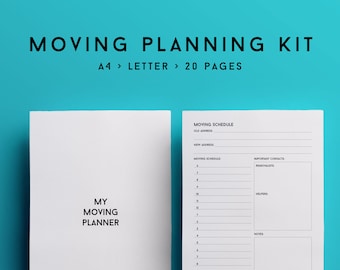 Moving planner, moving away instant download, moving checklist, moving organizer, moving printable, relocation planner, moving announcement