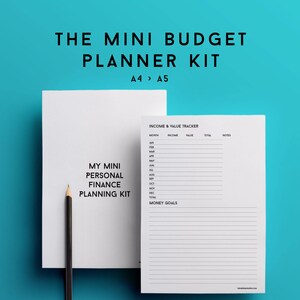 Mini budget planner, budget binder, finance planner, financial planning, household budget, budget inserts, finance printable, debt tracker image 1