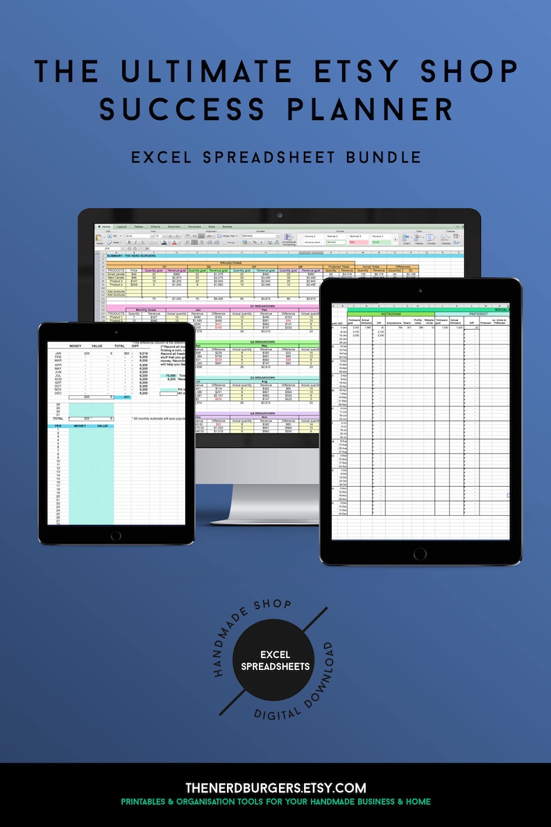 Etsy business planners success planner daily sales tracker Etsy