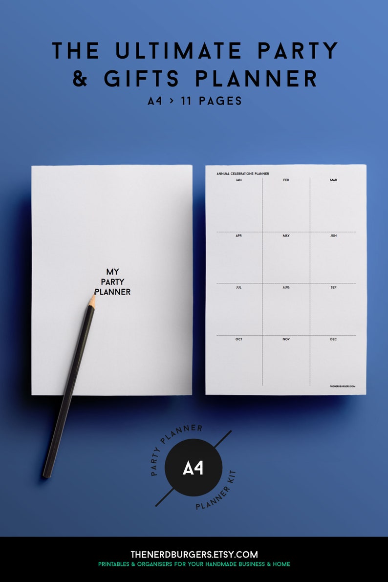 Party Planner Celebrations Planner Birthday Planner Events Etsy Australia