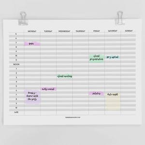 Weekly agenda planner, agenda weekly, weekly planner 2020, a5 weekly inserts, planner refills a5, weekly planner a5, weekly schedule image 4