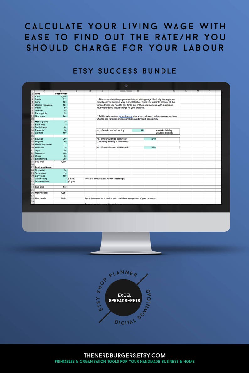 Etsy business planners success planner daily sales tracker Etsy