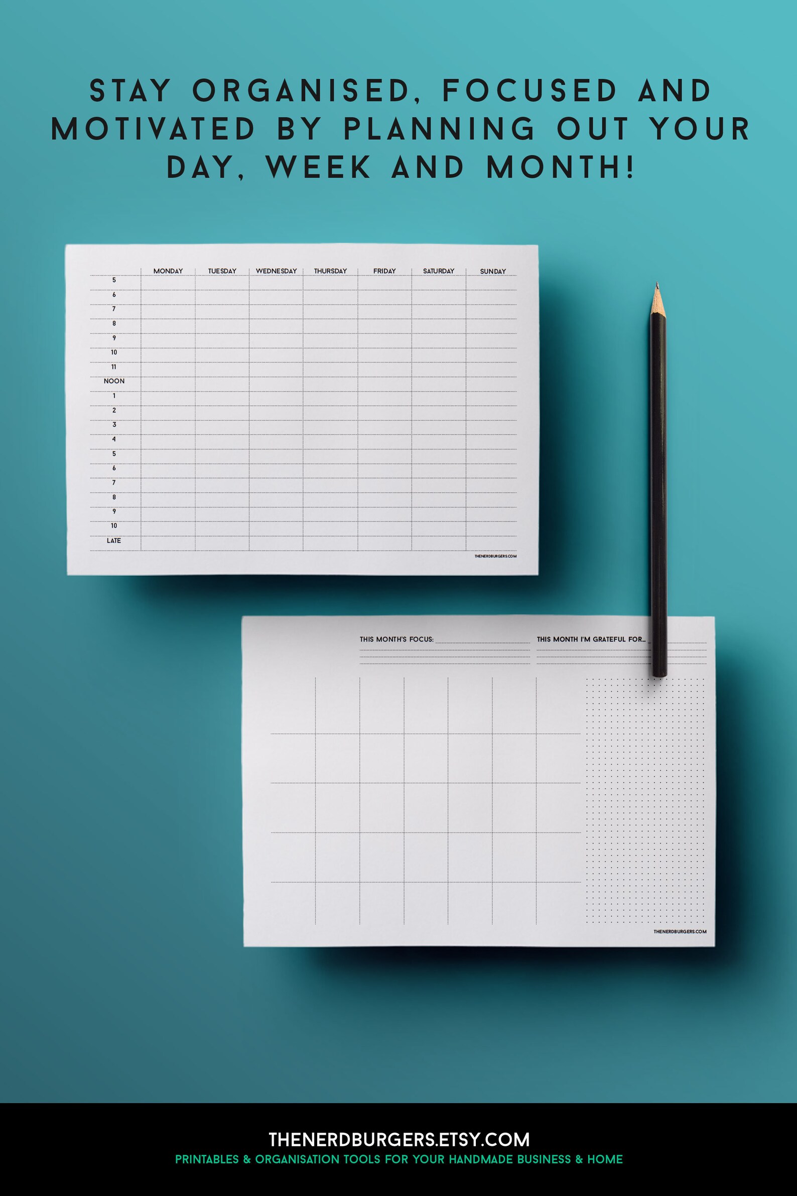 Digital Download Planner, Printable Agenda 2019, Minimalist Agenda, to ...