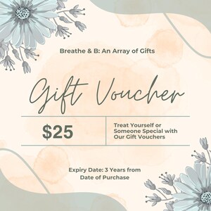 Gift Certificate - Electronic Gift Certificate - Gift e-Card for Breathe & B: An Array of Gifts Shop