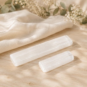 Selenite Rod | 5cm or 10cm | Crystal Cleansing & Spiritual Tool