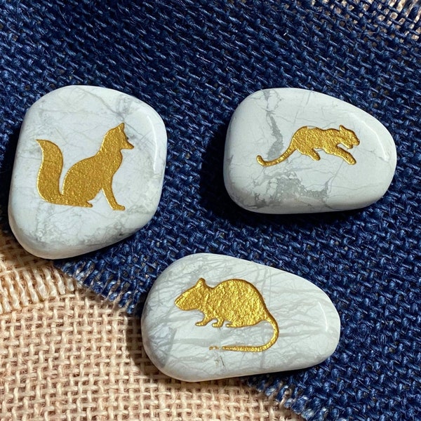 Spirit Animal Flat Stones - Totem Animal Stones - Flat Stones