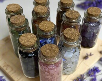 Crystal Chip Bottle – 4.5cm | Energy, Balance and Mindful Manifestation | Healing & Home Décor
