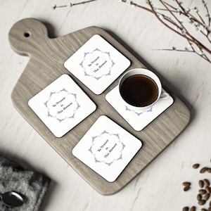Mindful Coaster Set: Positive Affirmation, Glossy Cork-Backed