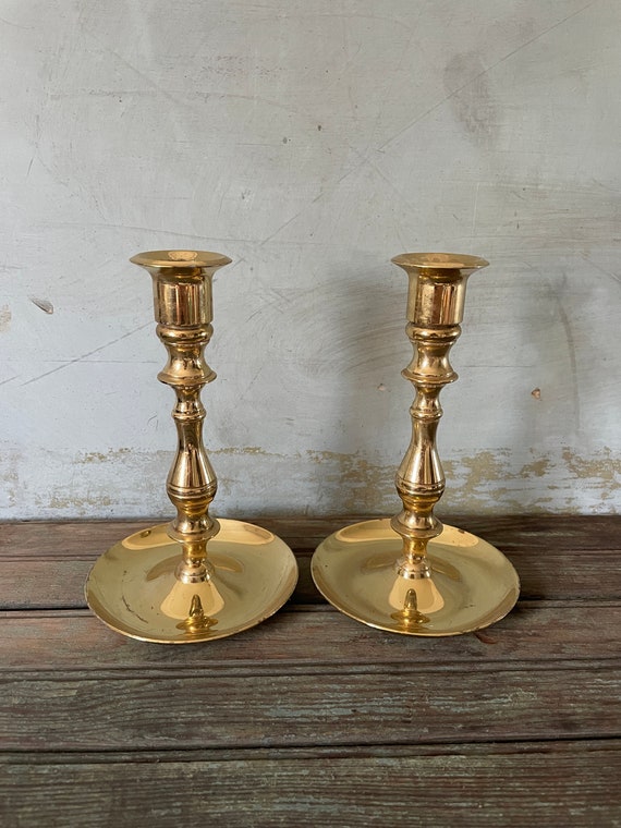 Baldwin Brass Candlestick Holder Pair Vintage 6 Inches Etsy