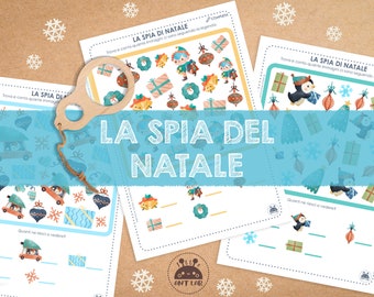 La SPIA di Natale STAMPABILE - Natale, intrattenimento, attività stampabile, contare, gioco bambini, attività bambini - file PDF A4