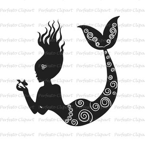Download Pregnant Mermaid Svg Pdf Ai Mermaid Cliaprt Mermaid Etsy