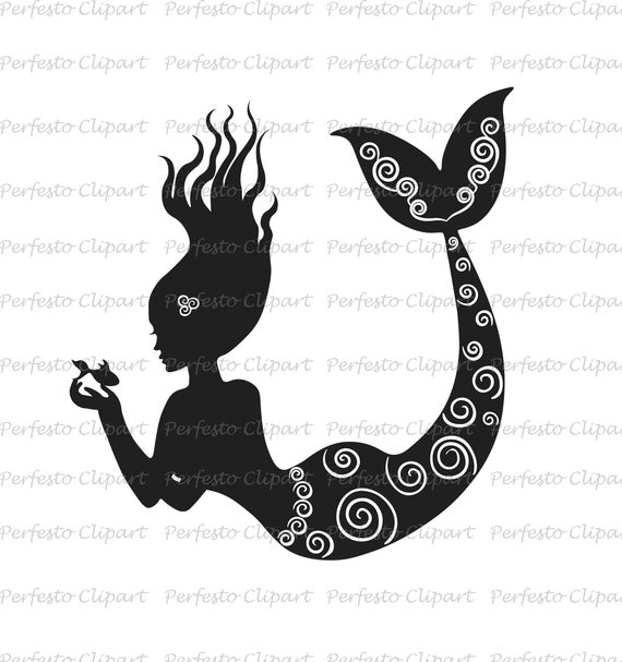 Download Mermaid Silhouette SVG / PDF / AI / Mermaid cliaprt ...