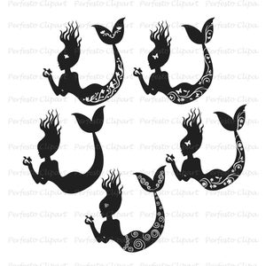 Mermaid svg / png / pdf / ai / Mermaid cliaprts /  Mermaid cut files / Mermaid cricut