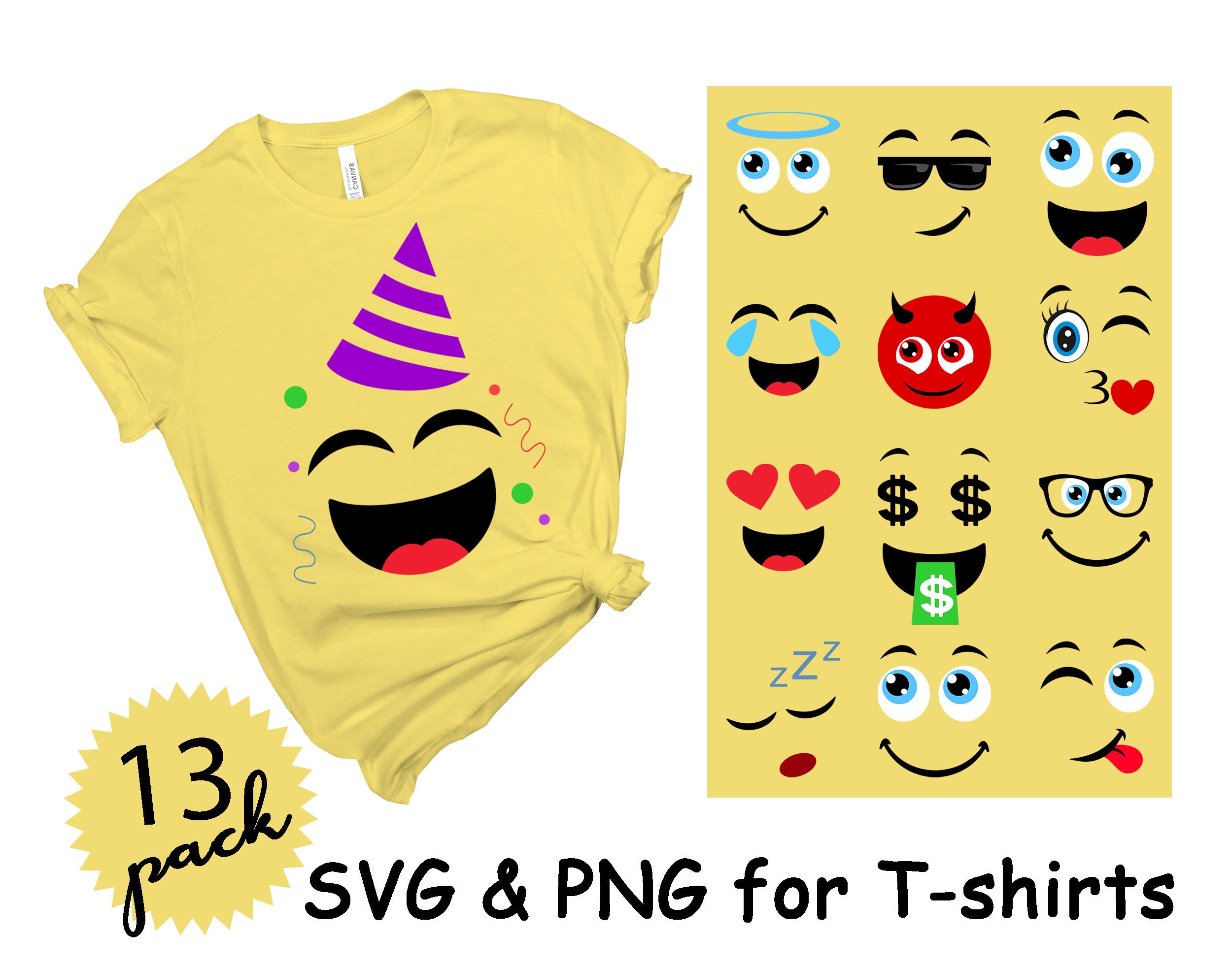 Simple Relaxed Emoticon Face PNG & SVG Design For T-Shirts