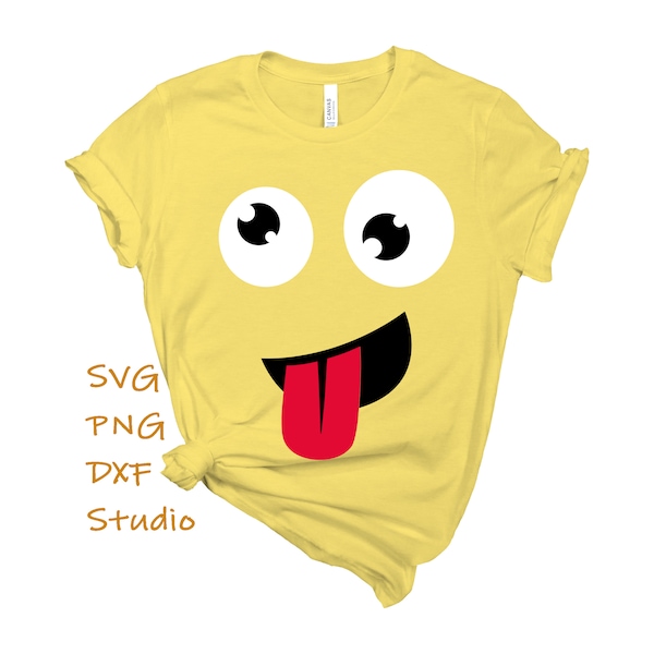 Crazy Emoji SVG, PNG, Crazy Emoji DIY Birthday Shirt, T-shirt, Emoji Clipart, Instant Download