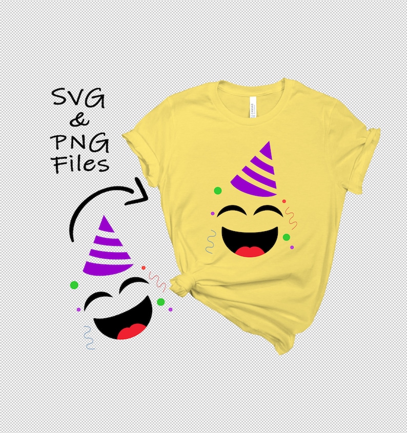 Download Party Emoji SVG PNG Party Emoji DIY Birthday Shirt T-shirt ...