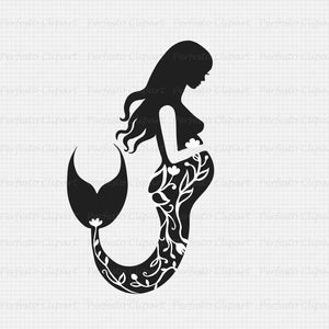 Pregnant Mermaid  SVG  / PDF / AI / Mermaid cliaprt / Mermaid svg / Mermaid cut file / Mermaid cricut