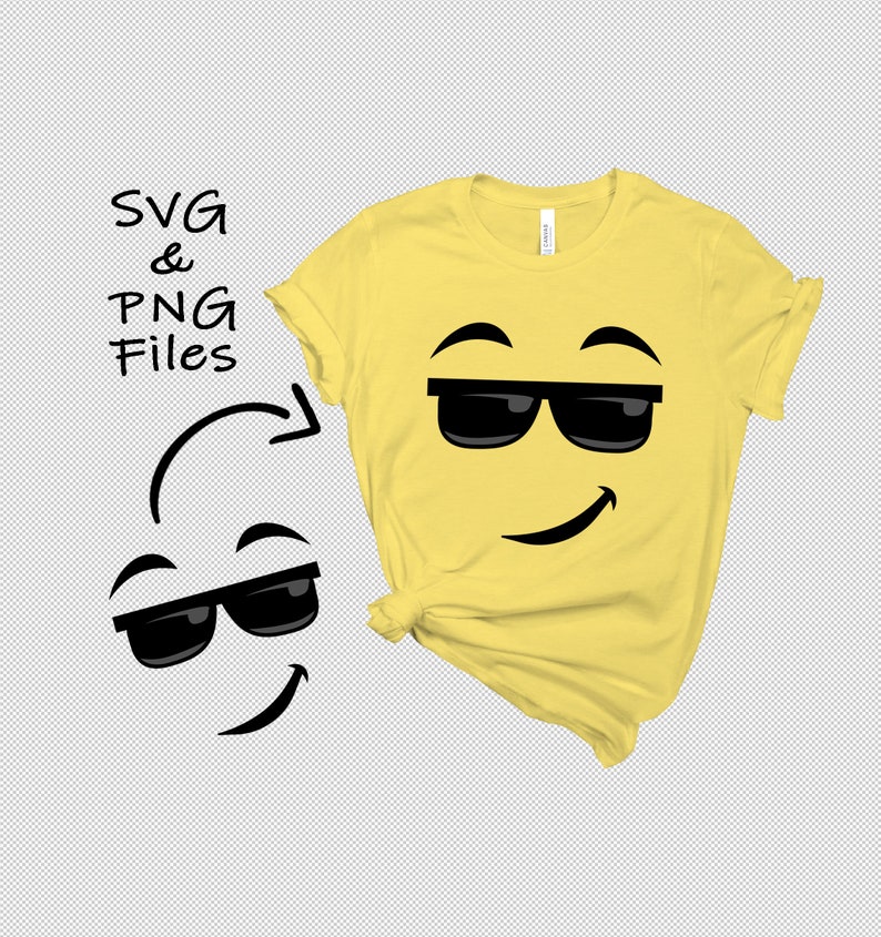 Download Cool Emoji SVG PNG Cool Emoji DIY Birthday Shirt T-shirt ...