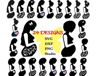 Pregnant Woman Svg, Pregnant SVG, Pregnant Person, Black Woman, New Mom  Shirt Svg, Black Mom Svg, Mama, Pregnancy Reveal, Baby Shower