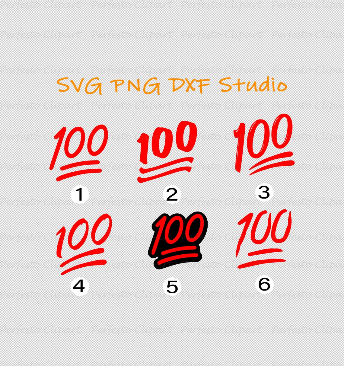Hundred Points Emoji, Keep It 100 SVG, Emoji SVG, PNG, Perfect Score ...