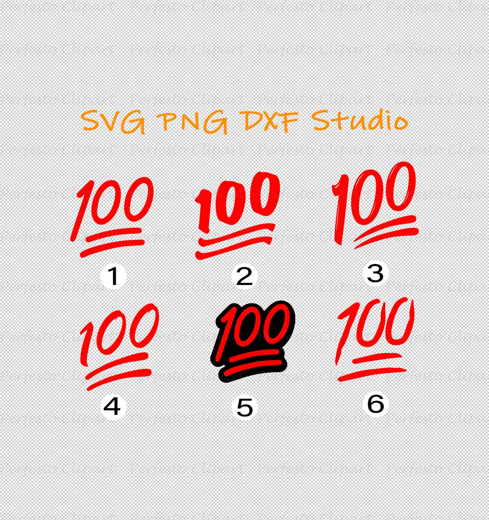 Hundred Points Emoji, Keep It 100 SVG, Emoji SVG, PNG, Perfect Score ...