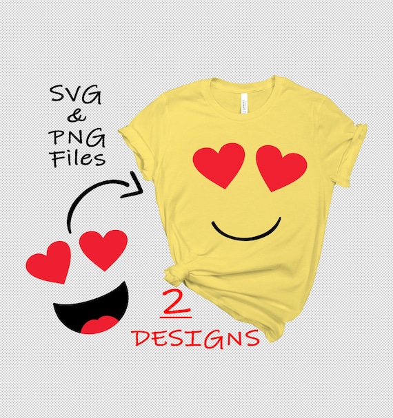 Inlove Emoticon Heart Eyes PNG & SVG Design For T-Shirts