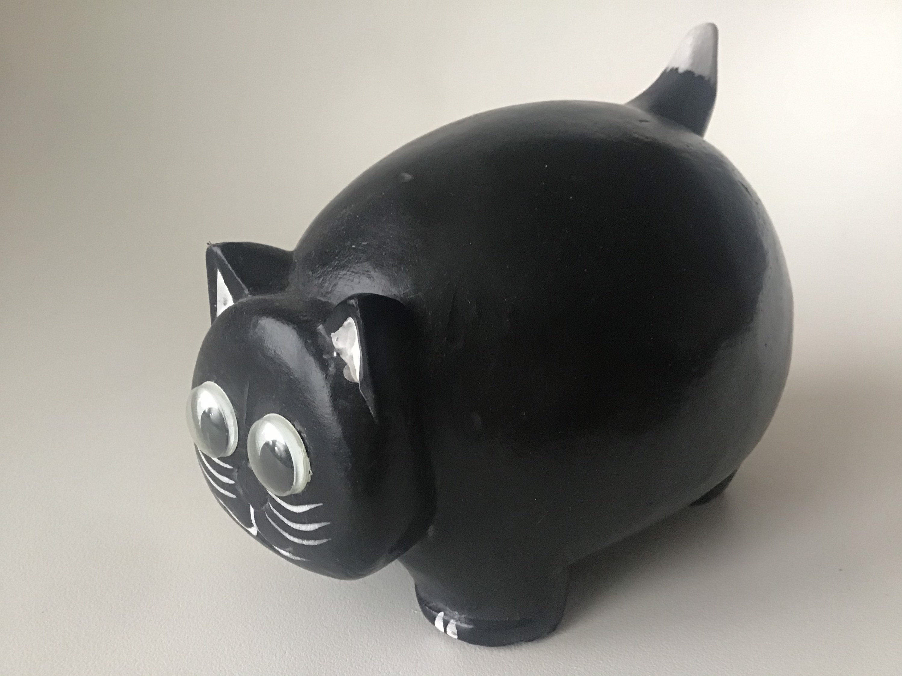 Vintage black cat papier mache Etsy