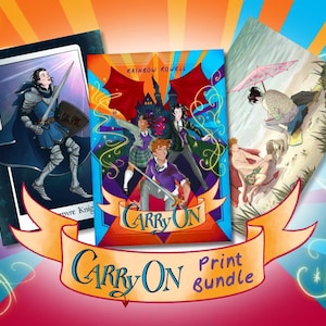 A5 Carry On BUNDLE | Unmounted Print | Simon Snow Baz Pitch Rainbow Rowell Fanart Wall Art YA Fantasy