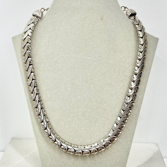 Vintage Givenchy Chunky Flat Link Collar Necklace - Designer Jewellery